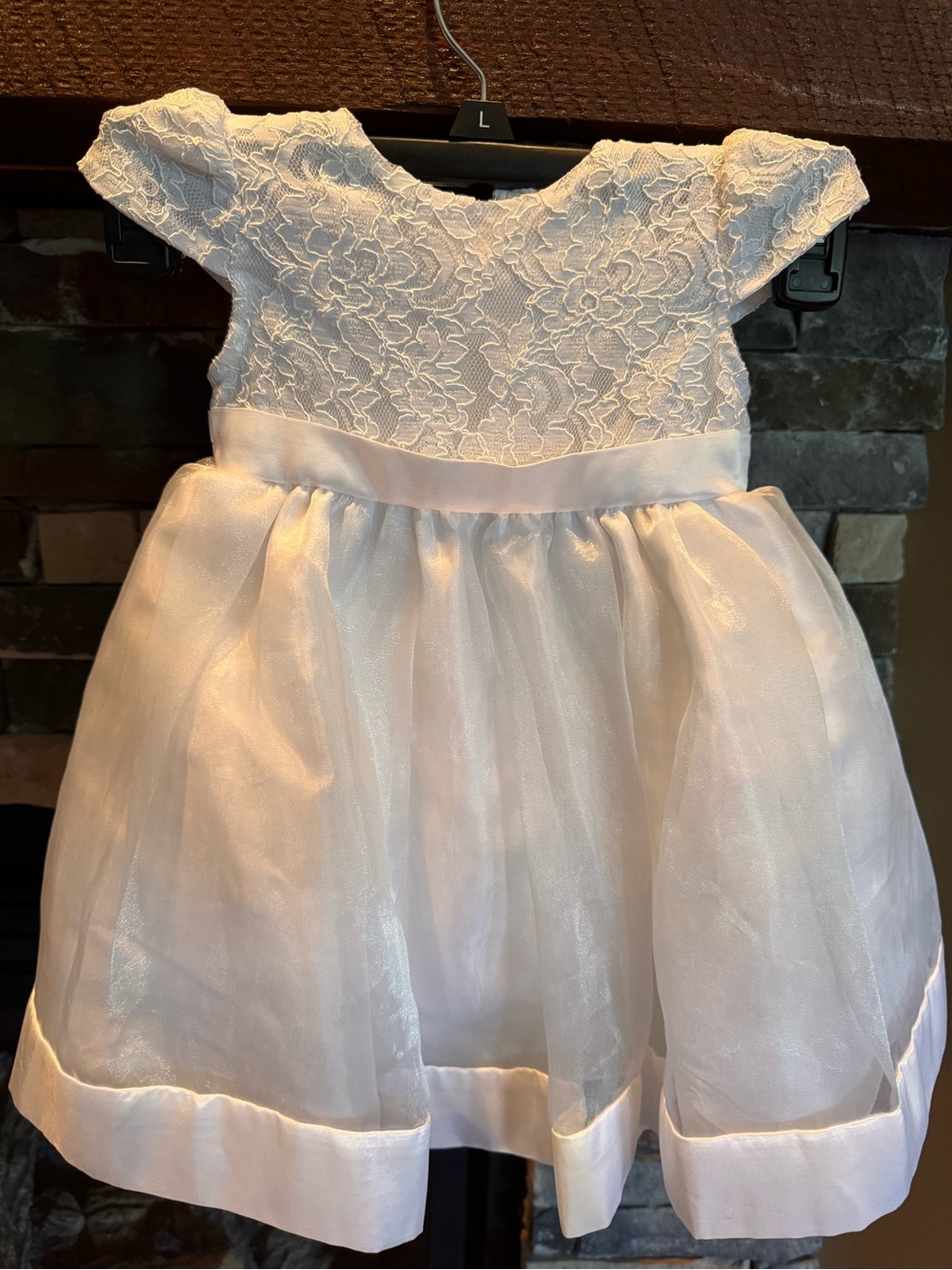 White Lace & Organza Dress. Toddler